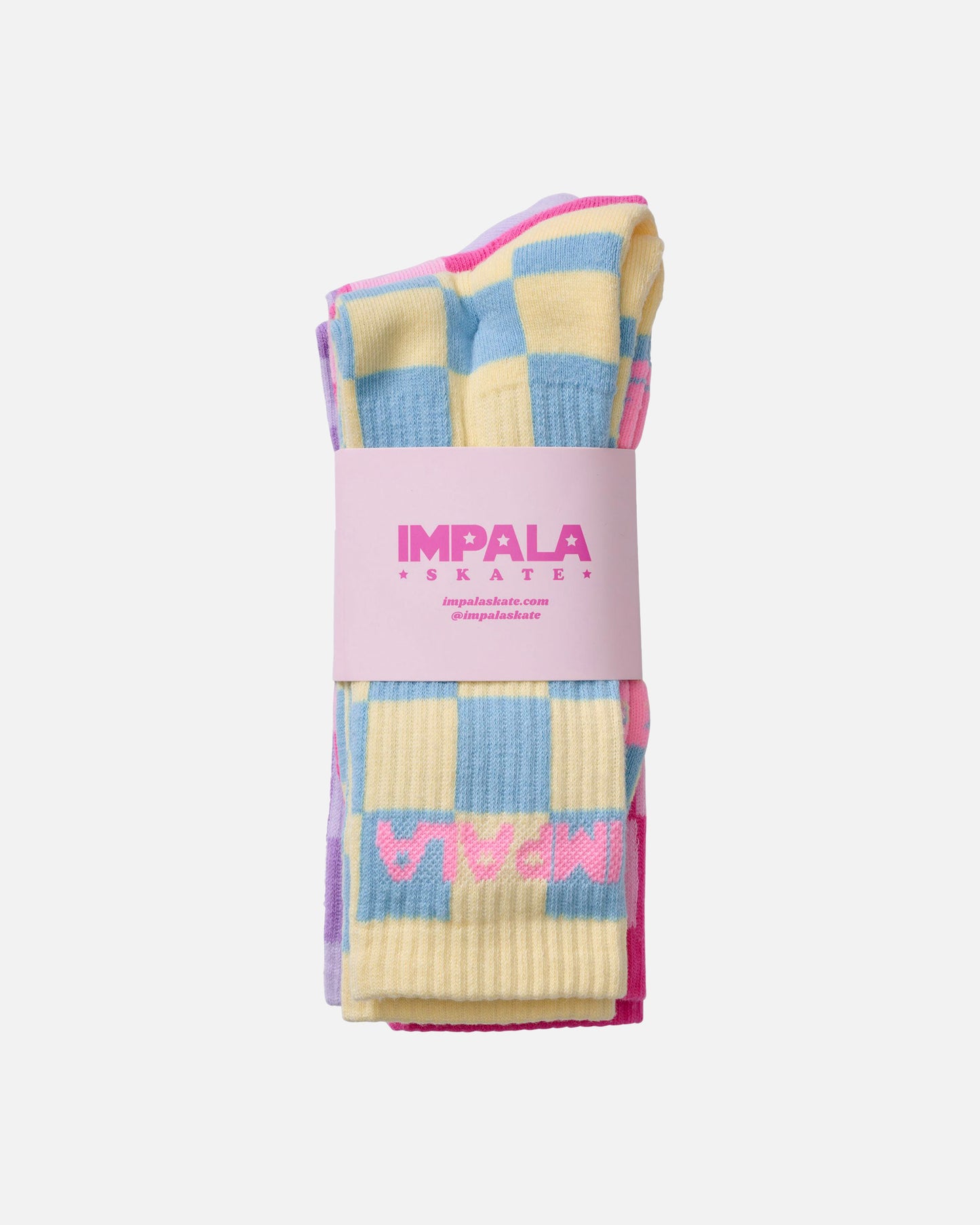 Impala Skate Sock 3pk - Check