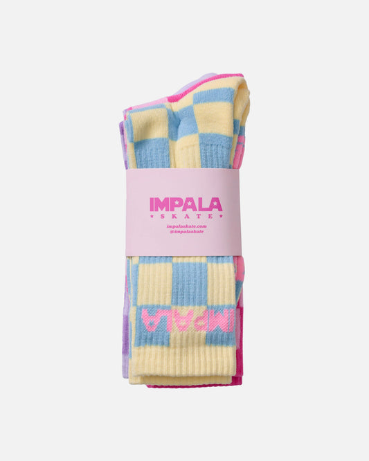 Impala Skate Sock 3pk - Check