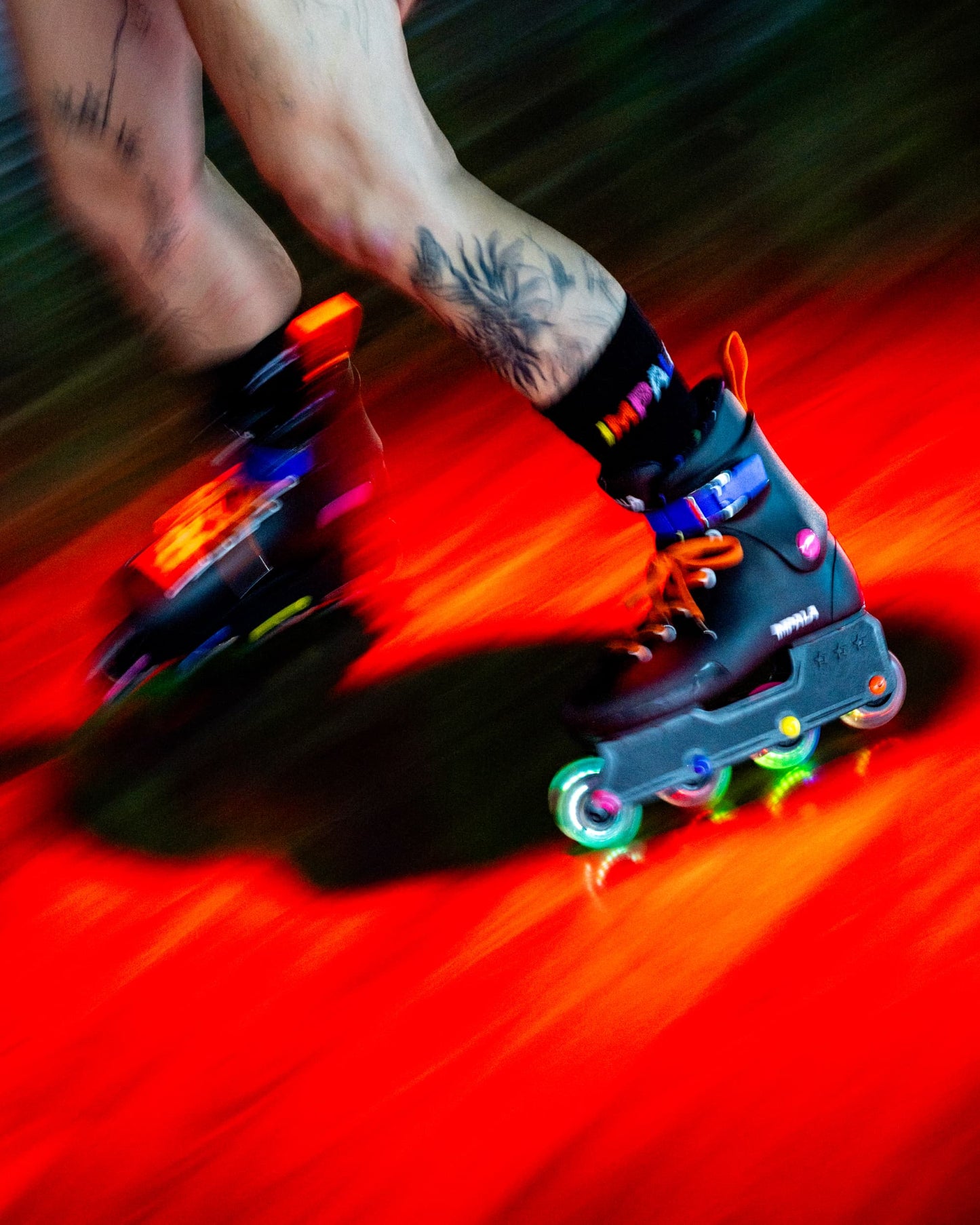 Impala Inline Light Up Wheels (4-Pack) - Black Twinkle
