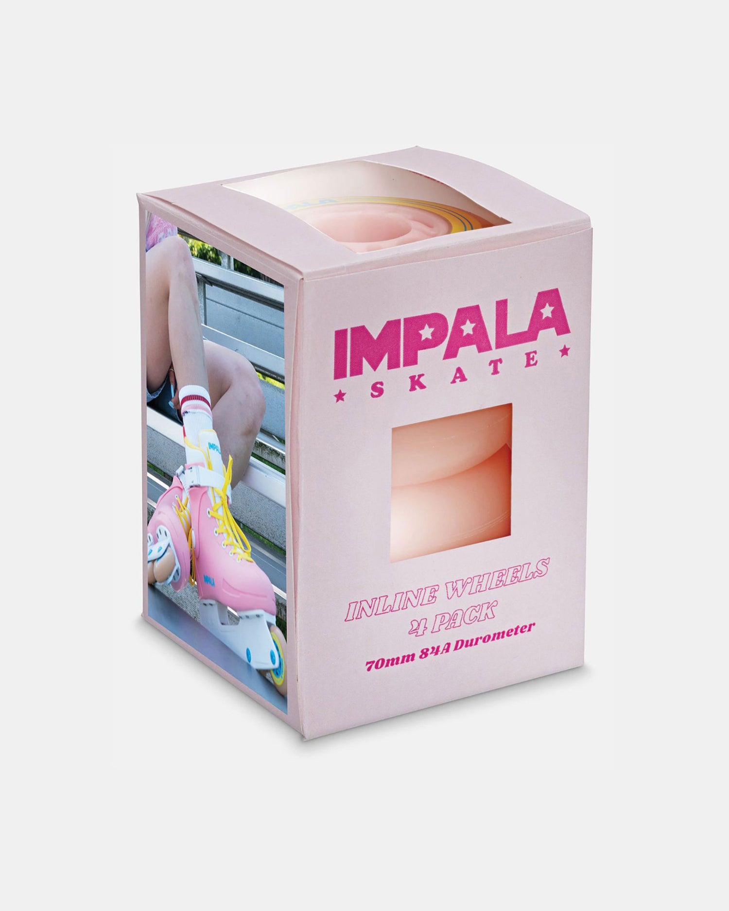 Impala Inline Wheel 4pk - Pink/Yellow