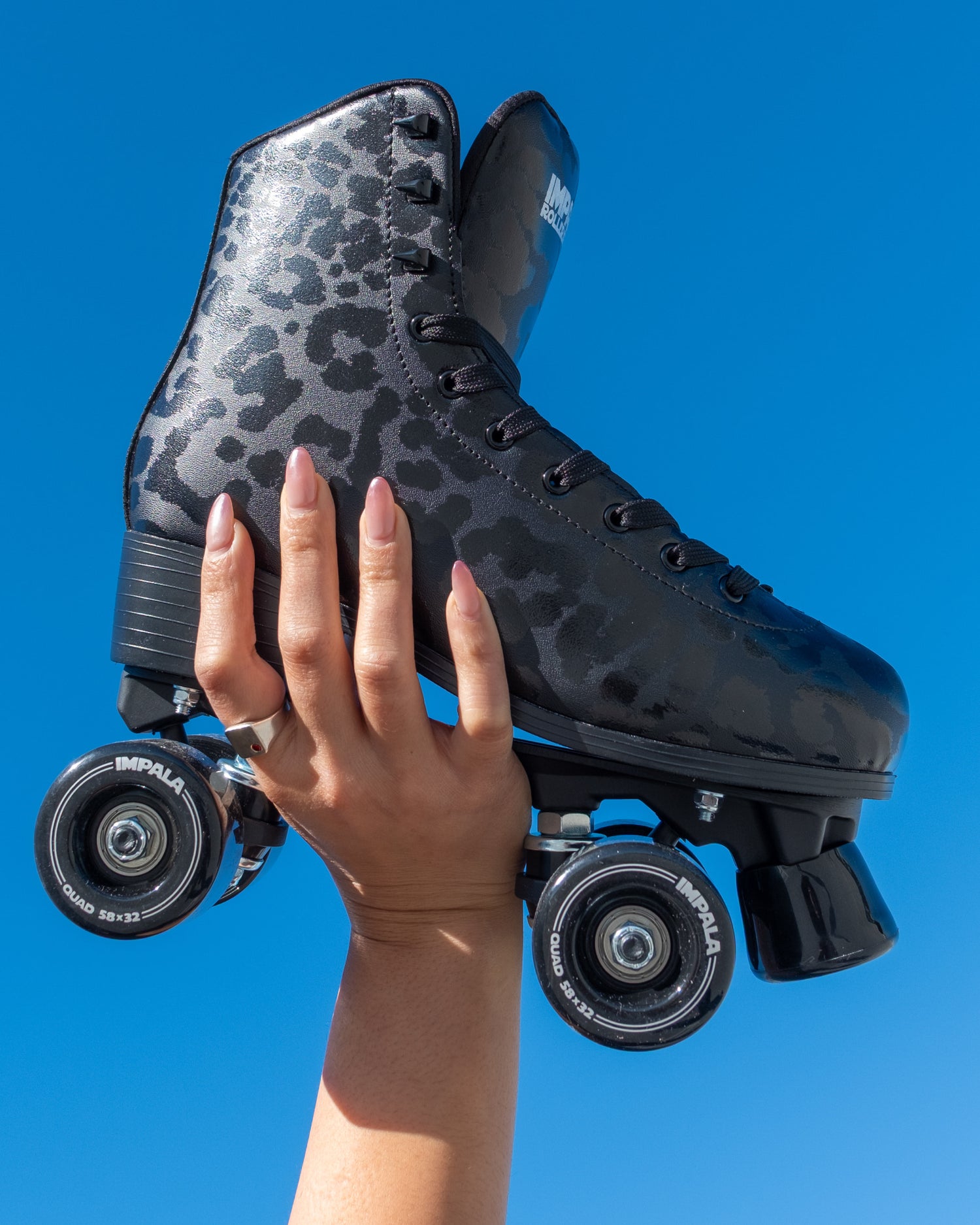 Impala Roller Skates - BLACK LEOPARD